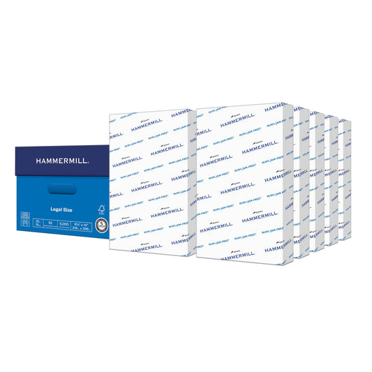 Hammermill Copy Plus 8.5" x 14" Legal Copy Paper, 20 lbs., 92 Brightness, 500 Sheets/Ream, 10 Reams/Carton