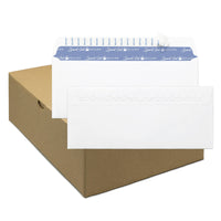 #10 Square Flap Envelopes (4 1/8 x 9 1/2) with Peel & Seal - White 24lb.