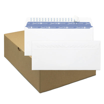 #10 Square Flap Envelopes (4 1/8 x 9 1/2) with Peel & Seal - White 24lb.